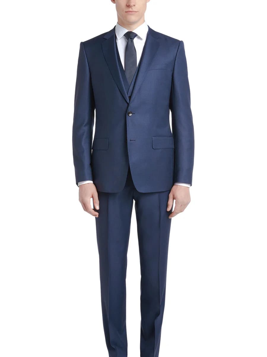 Suit Navy Ánh Thép Ba Mảnh — SN-006