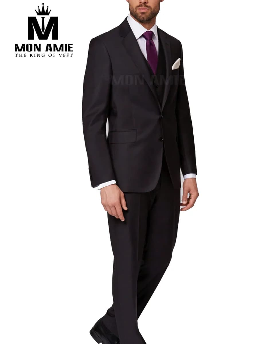Suit Đen Tuyền Ba Mảnh Quý Phái — SN-022