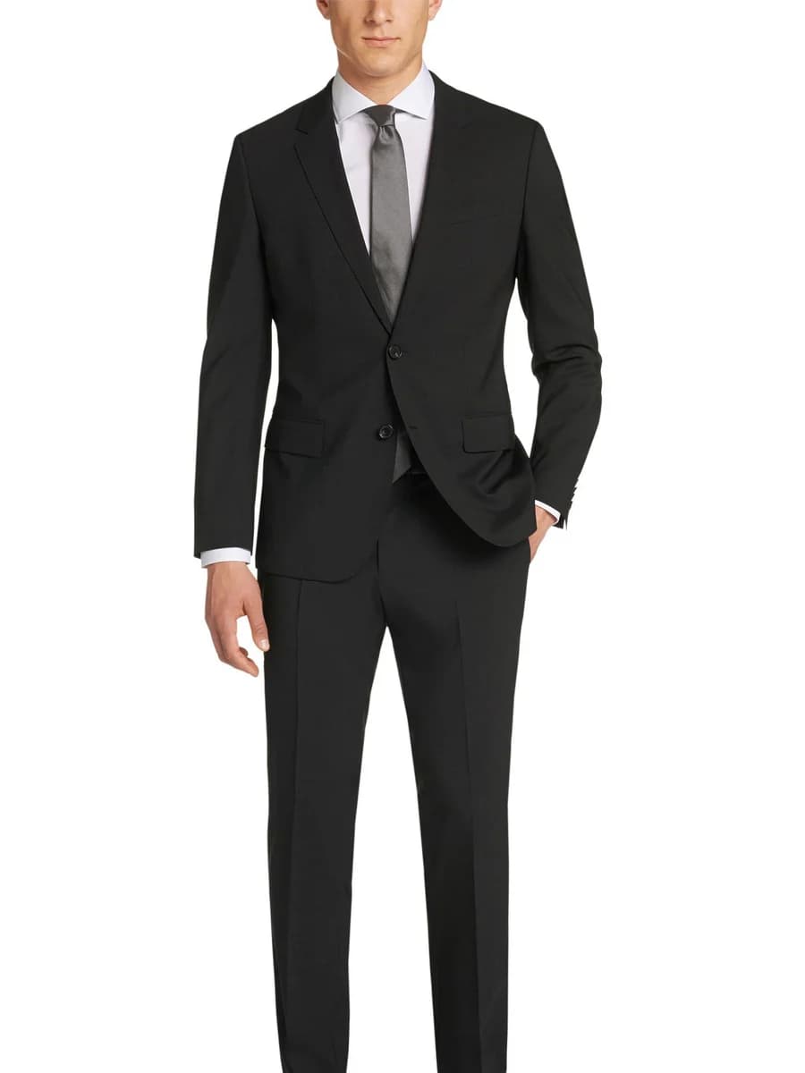 Suit Đen Tuyền Tinh Giản Hai Nút — SN-029
