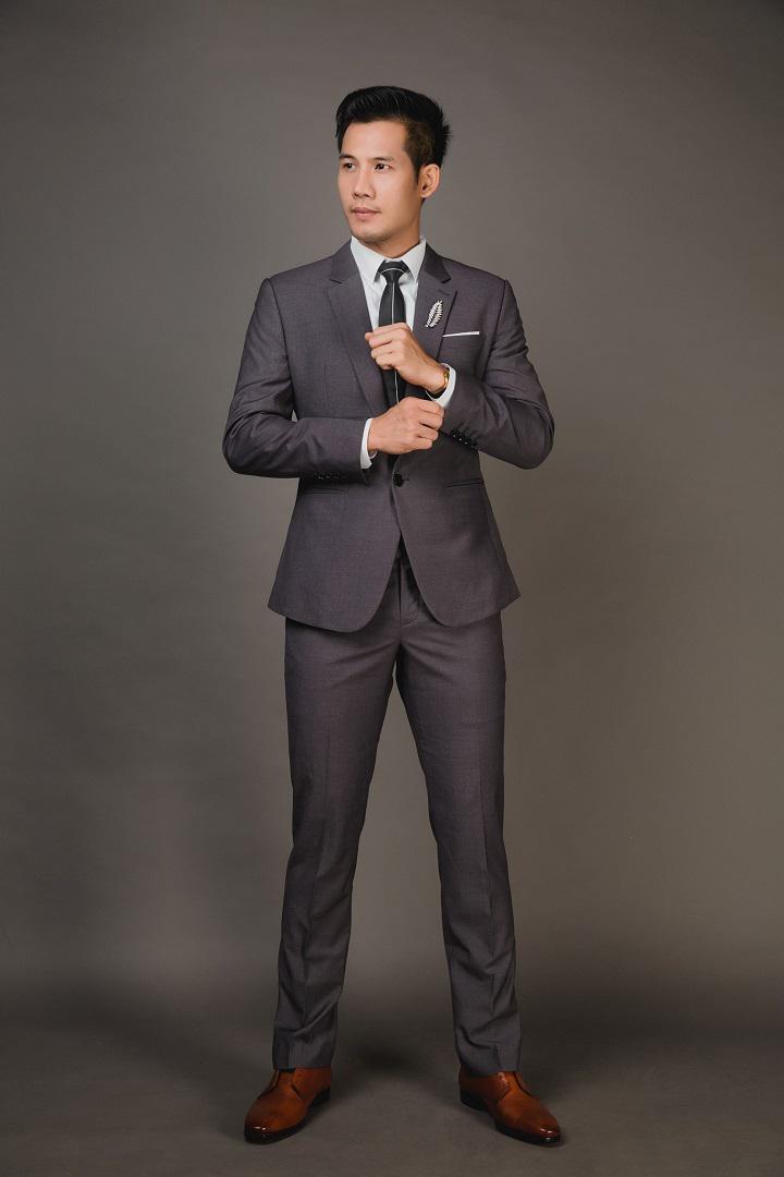 Bộ Vest Nam Xám Đậm C52.020