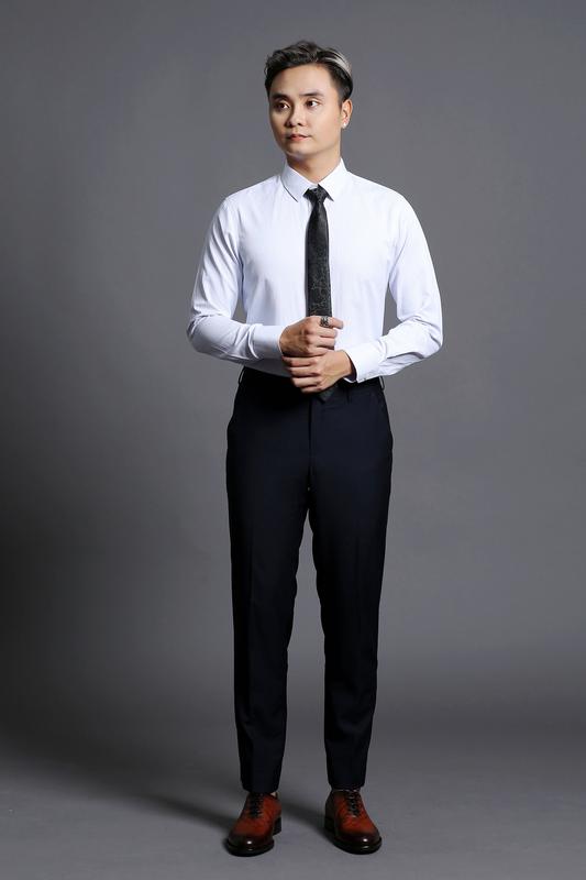 Áo Sơ Mi Nam Trắng Kẻ Sọc Công Sở