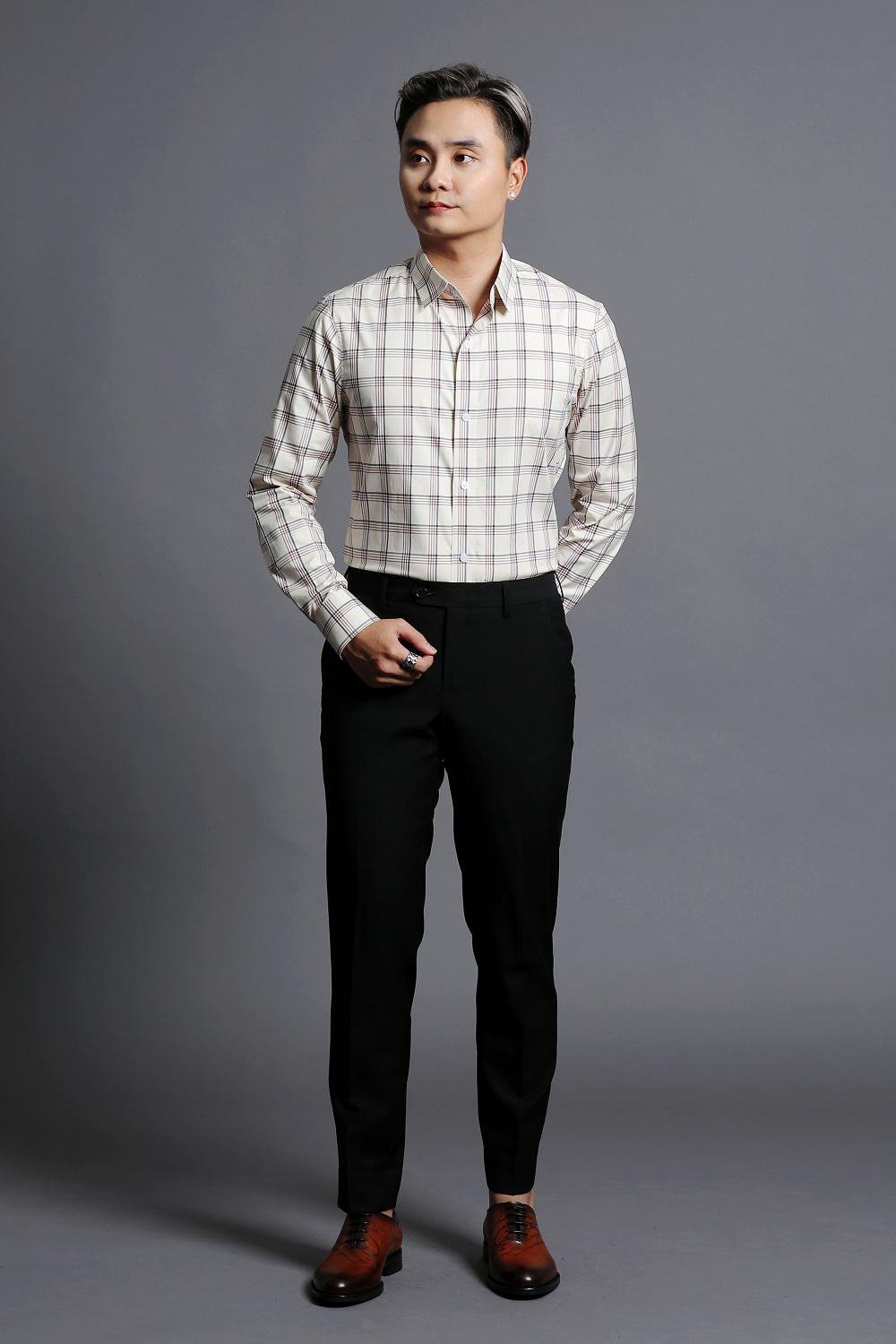 Áo Sơ Mi Nam Công Sở Caro Vàng