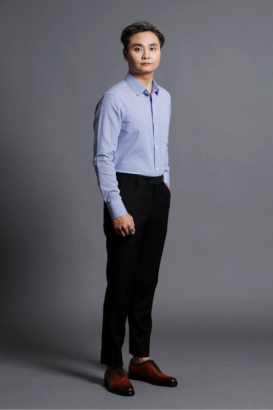 Áo Sơ Mi Nam Công Sở Xanh Caro