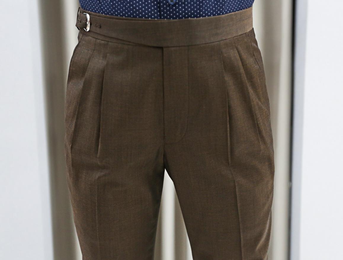 Quần Tây Nâu Công Sở Xếp Ly Cao Cấp