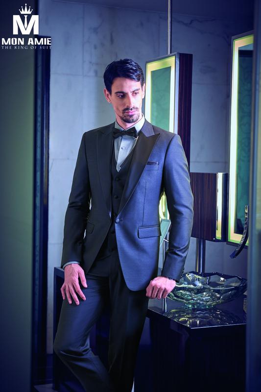 Bộ Tuxedo Xanh Sẫm E418-1