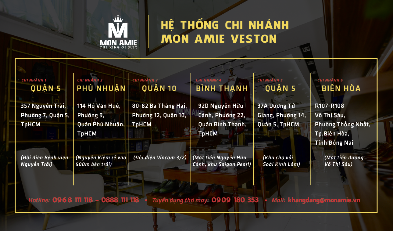 HƯỚNG DẪN MAY/THUÊ VESTON TẠI MON AMIE