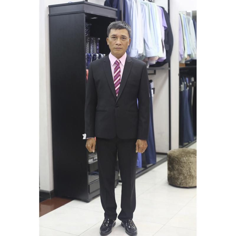 Bộ Vest Sui Gia Màu Đen A50.059