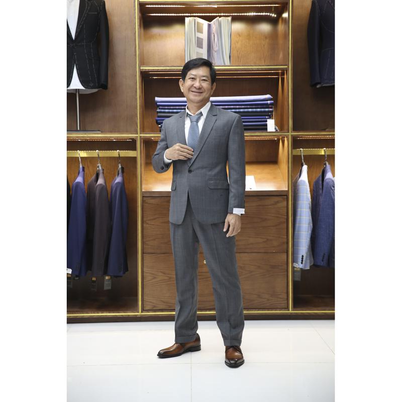 Bộ Vest Sui Gia Màu Xám F74.001