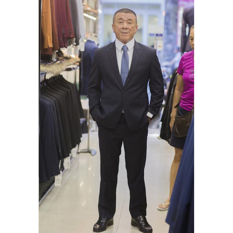 Bộ Vest Sui Gia Màu Đen Ánh Tím F74.002