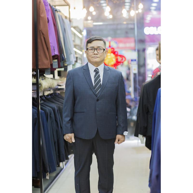 Bộ Vest Sui Gia Màu Xanh Caro D508/20